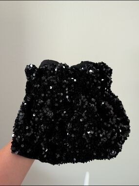 Black Sequin Bloomer Shorts